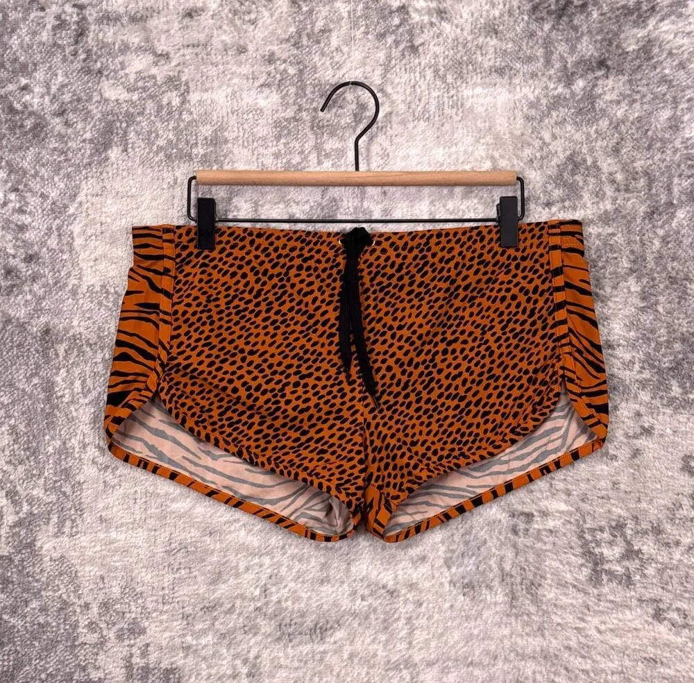 Charlie Matthew Zink Swim Shorts Medium Mens Tiger Leopard Mini